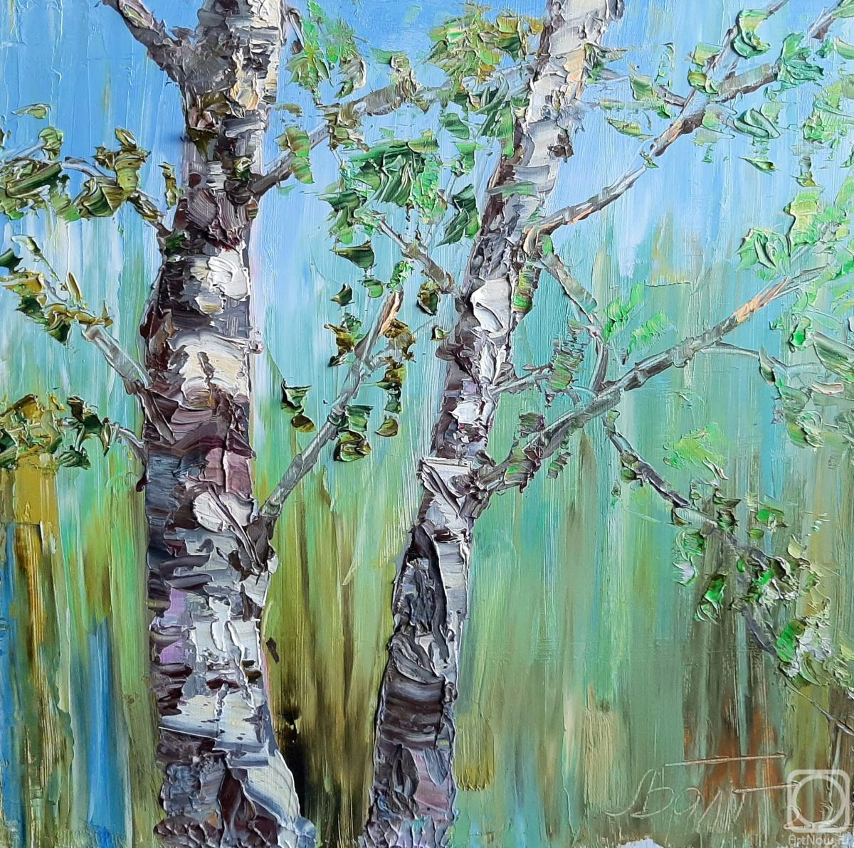 Baltrushevich Elena. A study with birches