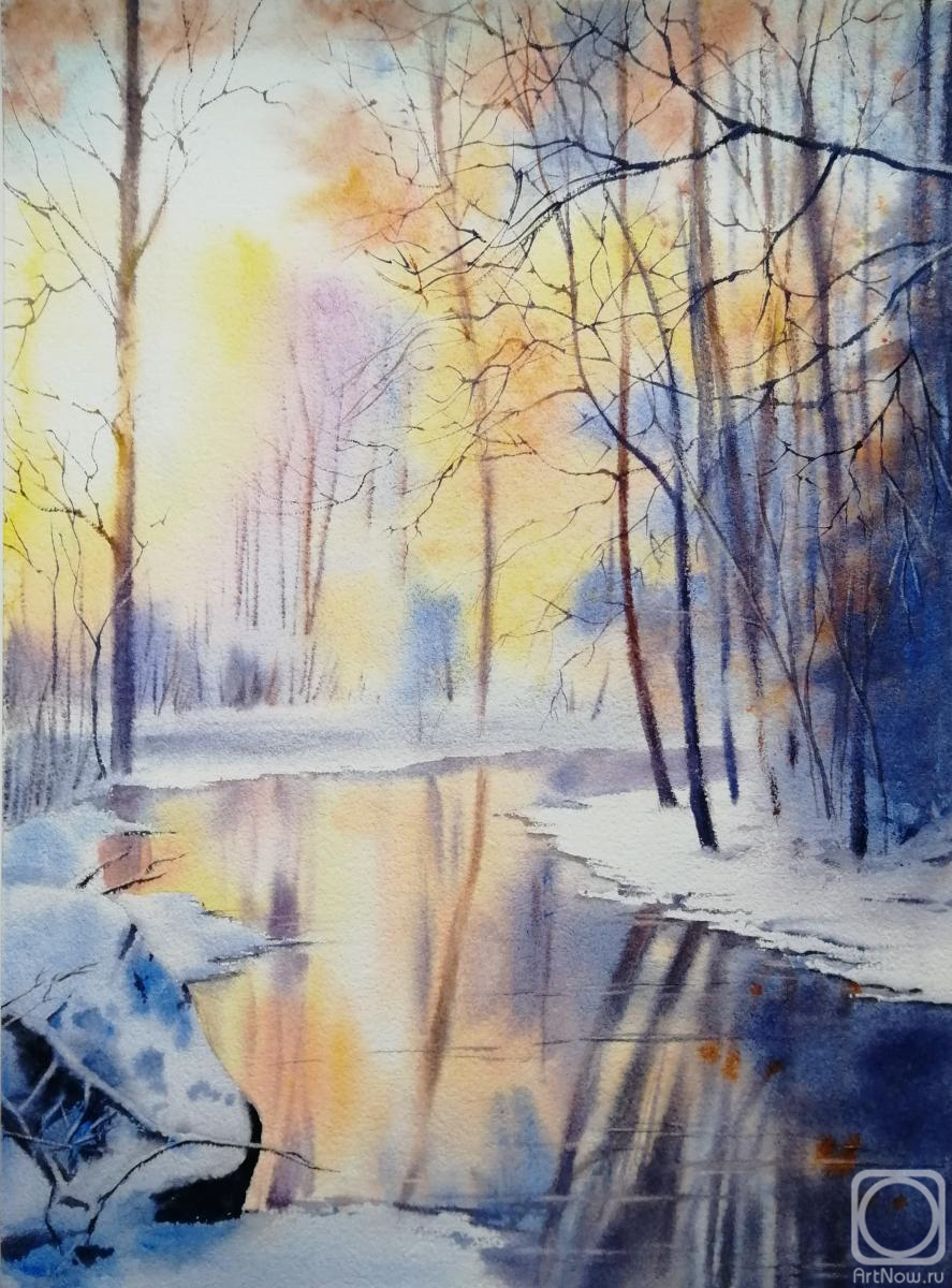 Kovalenko Olga. Dawn in the winter forest