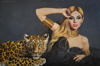 Eva with a jaguar