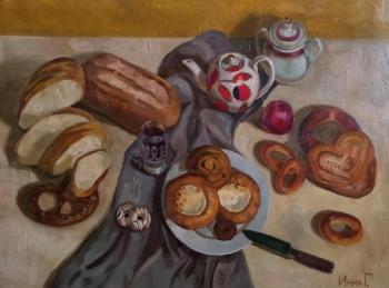 Still life with pastries. Glushkova Inna