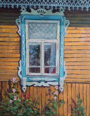 Village house window. Glushkova Inna