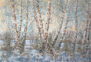 Winter away from the city (Palette Knife Paintings). Smirnov Sergey
