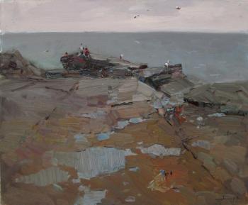 Salty puddles. Seacoast in Foros. Makarov Vitaly