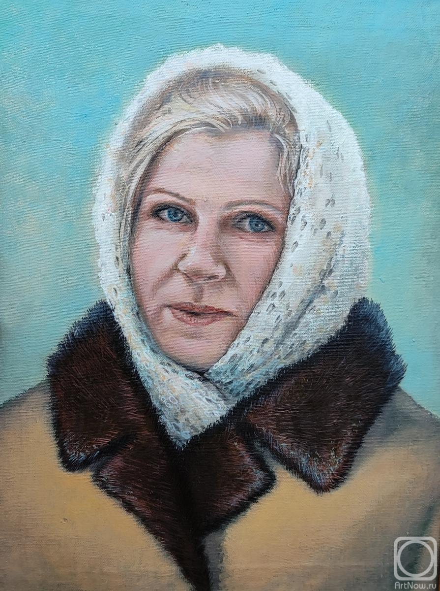 Golovnin Andrey. Portrait in a headscarf