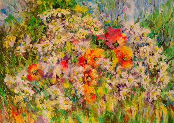 Daisies and poppies (Bouquet Of Daisies And Poppies). Kruglova Svetlana