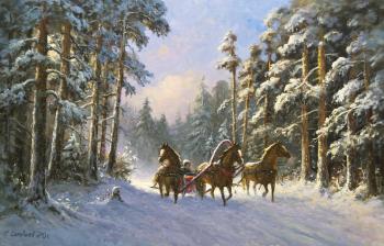 Troika rushes (Three Horses). Solovyev Sergey