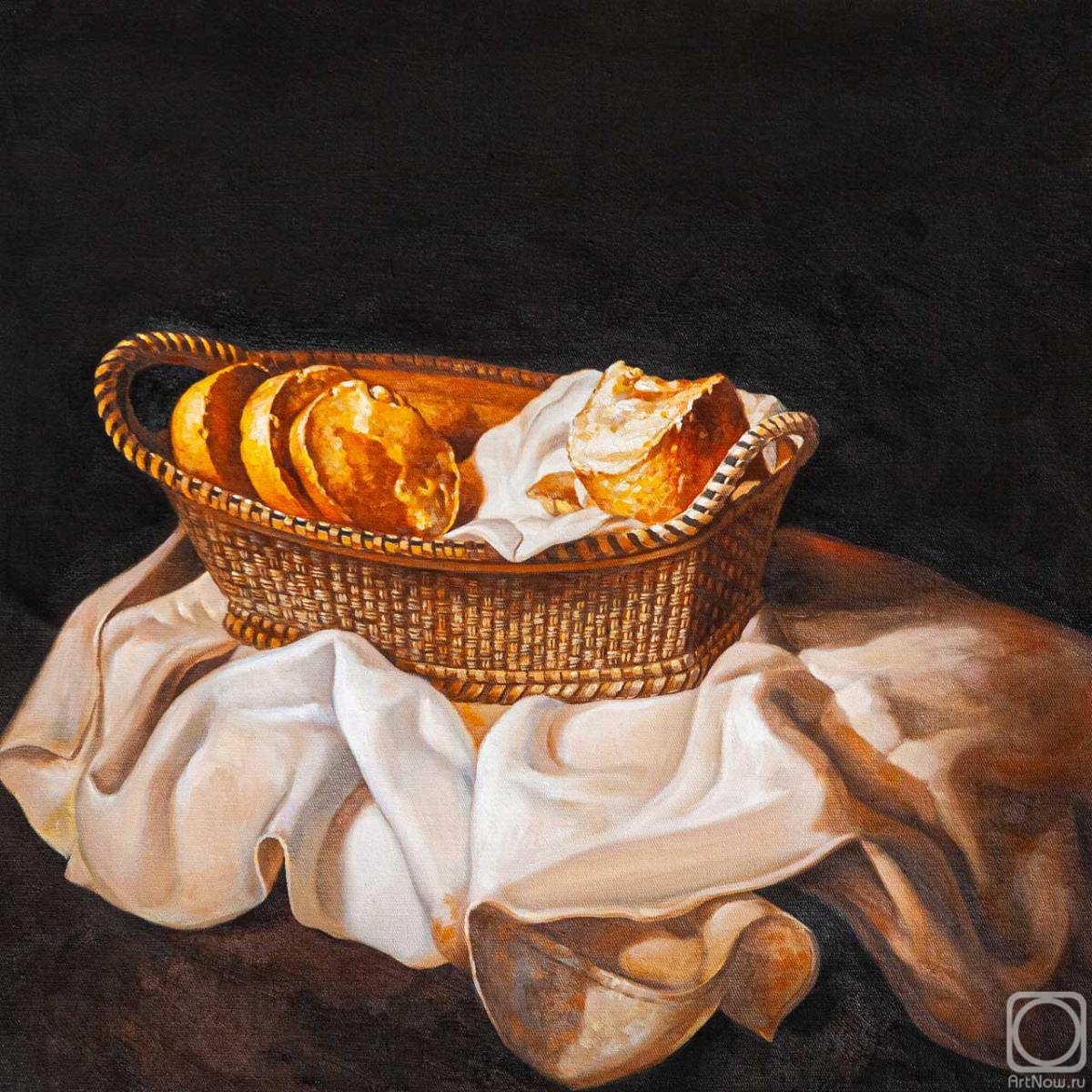 Kamskij Savelij. Copy of painting Salvador Dali. Basket of bread, 1926