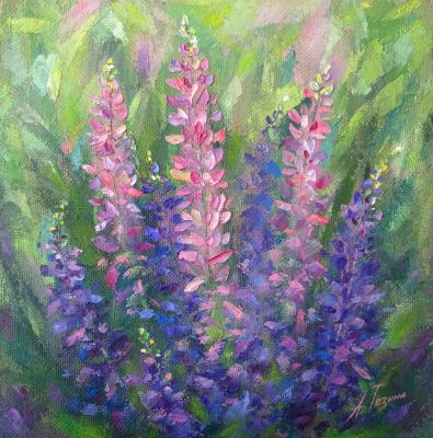 Lupine flowers (Lupine Painting). Tezina Anna