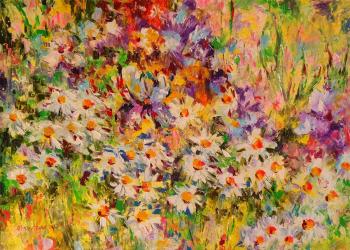 Irises and daisies. Kruglova Svetlana