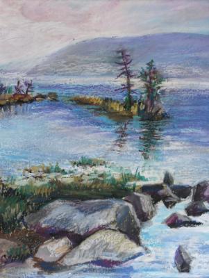 The shore of the lake. Stones. Belyaeva Viktoriya