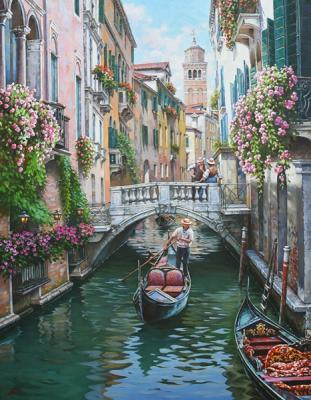 The street with flowers in Venice 3. Sterkhov Andrey