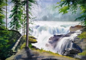 Waterfall in the forest. Kovalenko Olga