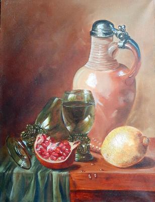 Still life with a clay jug (The Dutch Still Life). Baltrushevich Elena