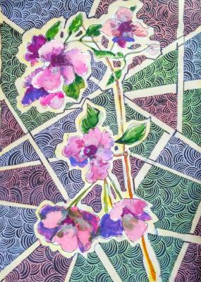 Flower graphics (Tangles). Kambarova Irina