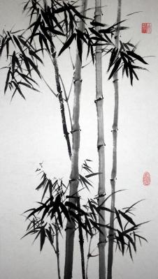 Bamboo (Painting In Oriental Style). Engardo Anna