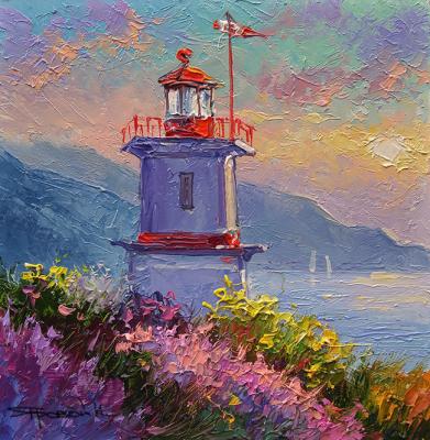 Lighthouse at dawn (Painting With A Lighthouse). Iarovoi Igor