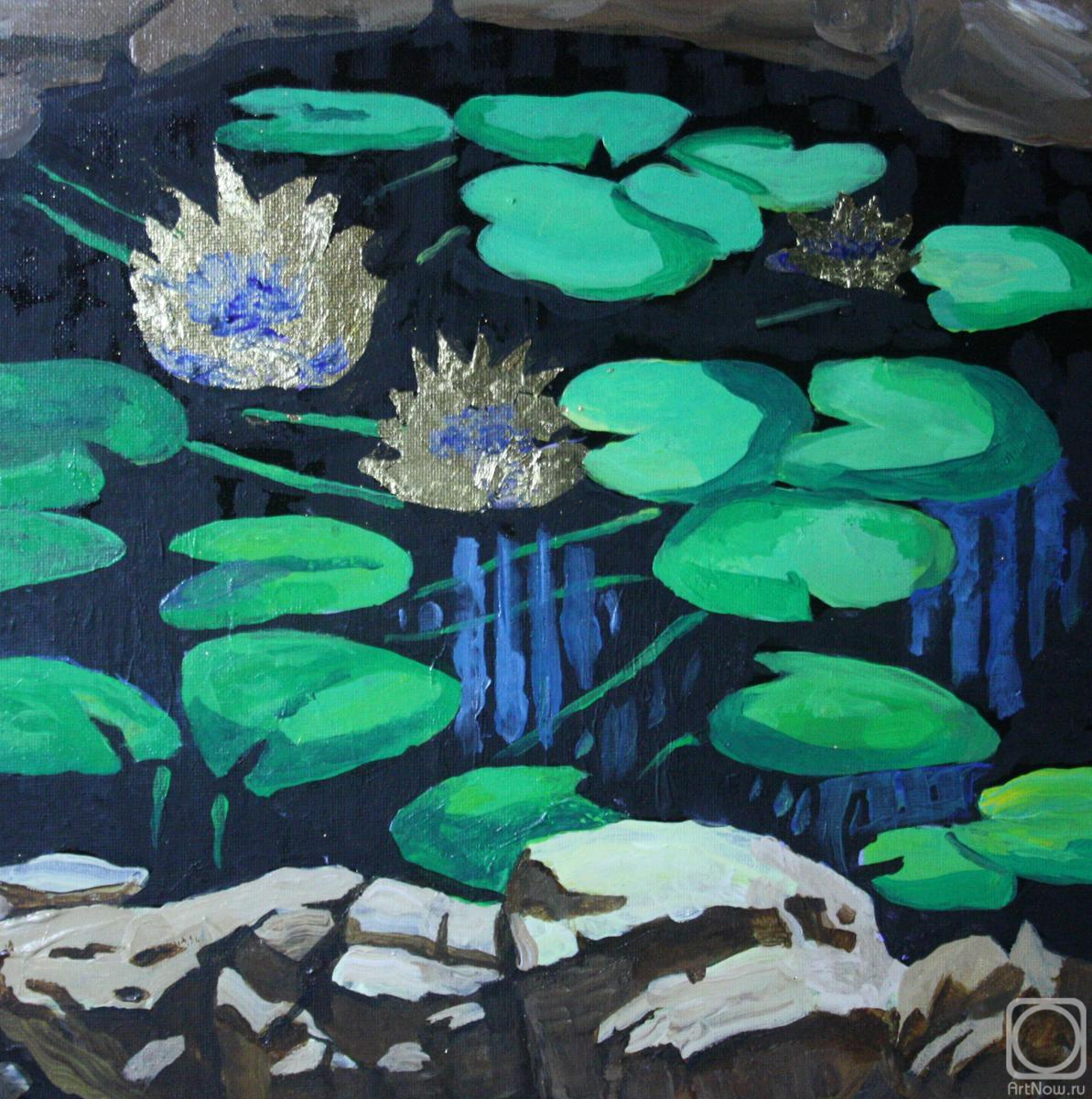 Zayko Aleksandr. Black pond with water lilies