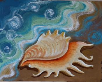 Van Gogh style shell. Afanaseva Elena
