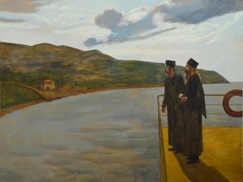 Holy Mount Athos (Acrylic Paint). Pak Nikolay