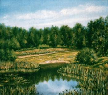 A Lake with the Reeds