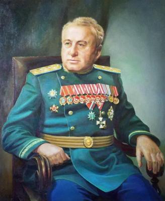 " Portrait of Lieutenant General of the Soviet special services M.I.Belkin" H., M.,. Pozdnikova Ivetta