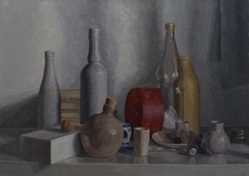 Still life with bottles. Petrov Pavel