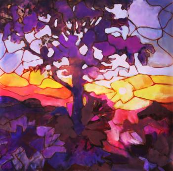 urple mood (Abstract Sunrise Painting). Kambarova Irina