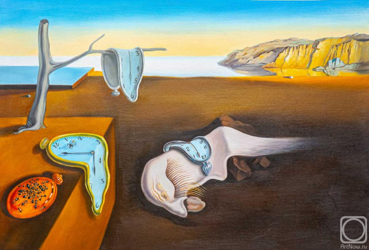Kamskij Savelij. The Persistence of Memory, a copy of the painting by Salvador Dali