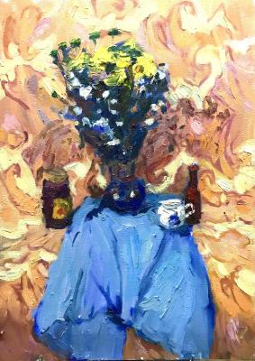 Still life with a bouquet of flowers. Gavlina Alexandra
