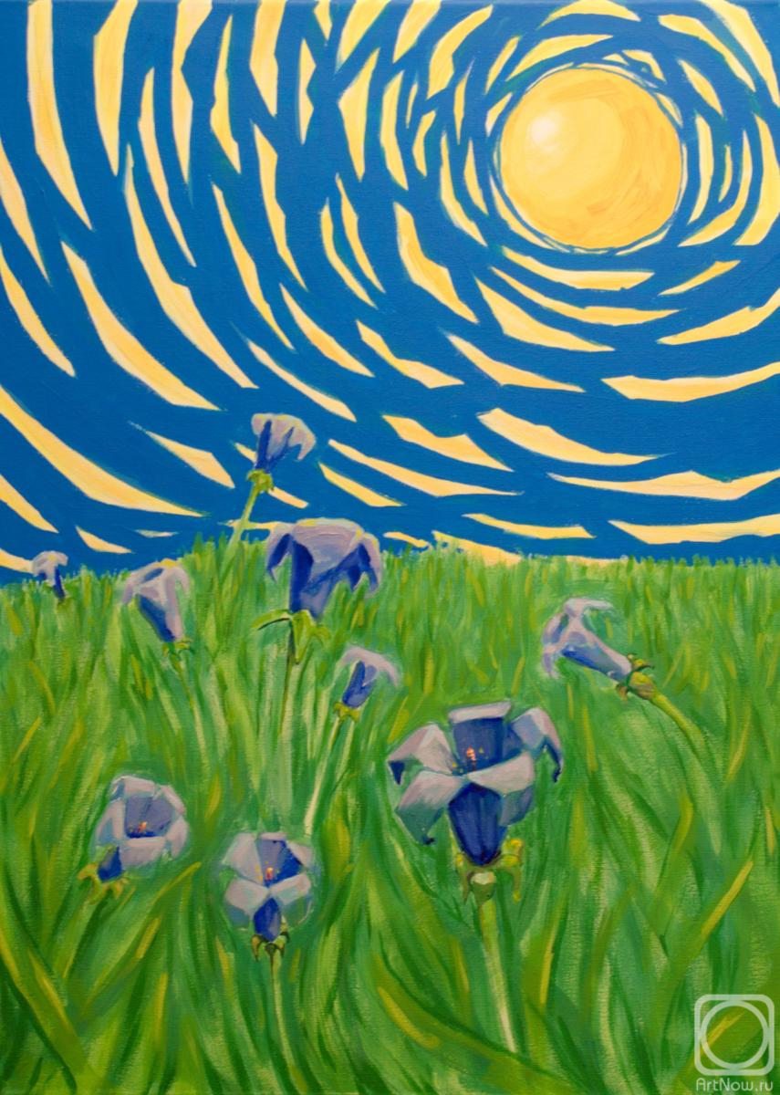 Gubin Rodion. Blue flowers in the sun 2020