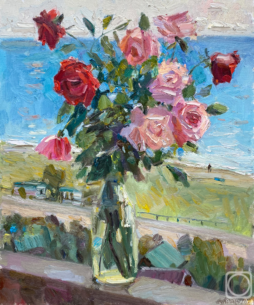 Zhukova Juliya. Roses on the balcony