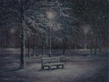 Snow evening. Voronin Oleg
