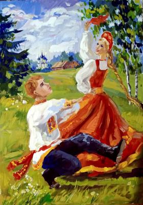 Russian dance (Russian Folk Costume). Gerasimova Natalia