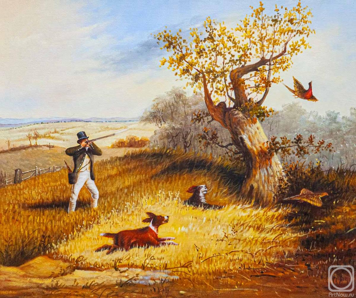 Romm Alexandr. Copy of the painting by Henry Thomas Olken. Pheasant Shooting