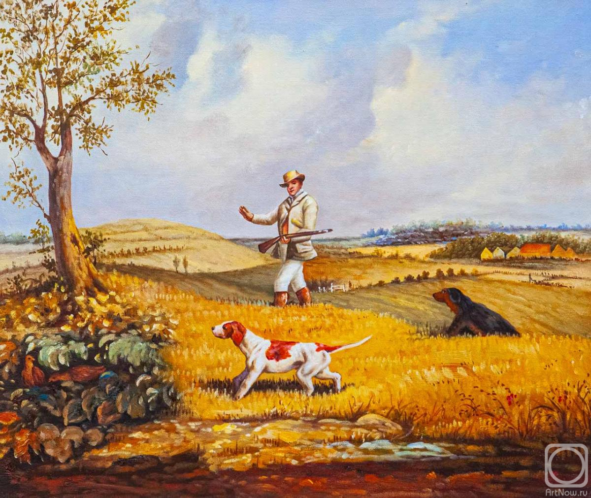 Romm Alexandr. Copy of the painting of Henry Thomas Alkene. Partridge Shooting