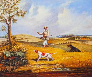 Copy of the painting of Henry Thomas Alkene. Partridge Shooting (Henry Thomas Olken). Romm Alexandr