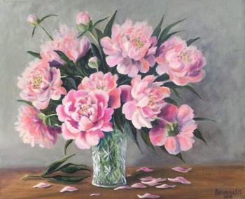 Pink peonies (Peonies On The Table). Kirilina Nadezhda