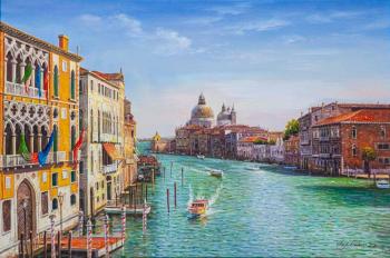 Summer afternoon in Venice. View of the Grand Canal