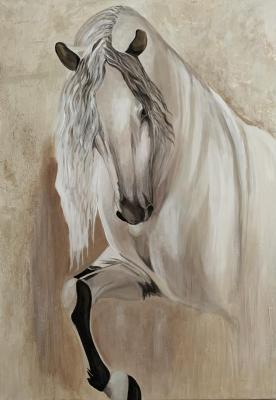 White horse. Kupriynova Natalia