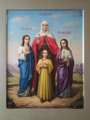 Icon "Saints Vera, Nadezhda, Lyubov and their mother Sophia". Mukhin Boris