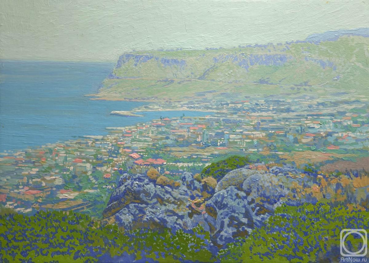 Kozhin Simon. A view of the bay and city of Sissi. Crete