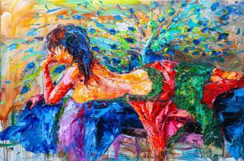 Nude and Peacock. Being in bliss