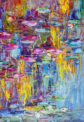 Free copy of Claude Monet's painting. Water Lilies, 1917