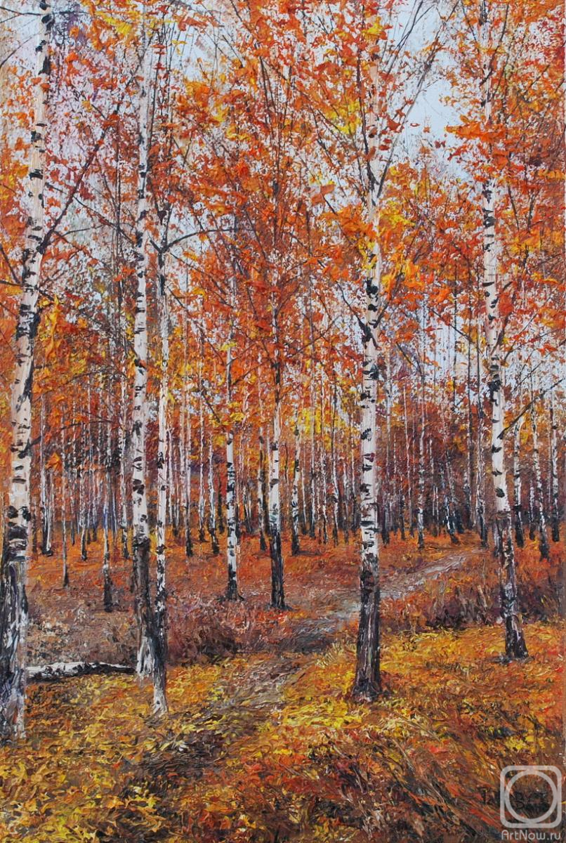 Vokhmin Ivan. Birch grove, October