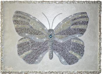 Silver butterfly (Stylish Wall Painting). Zhukova Natalya