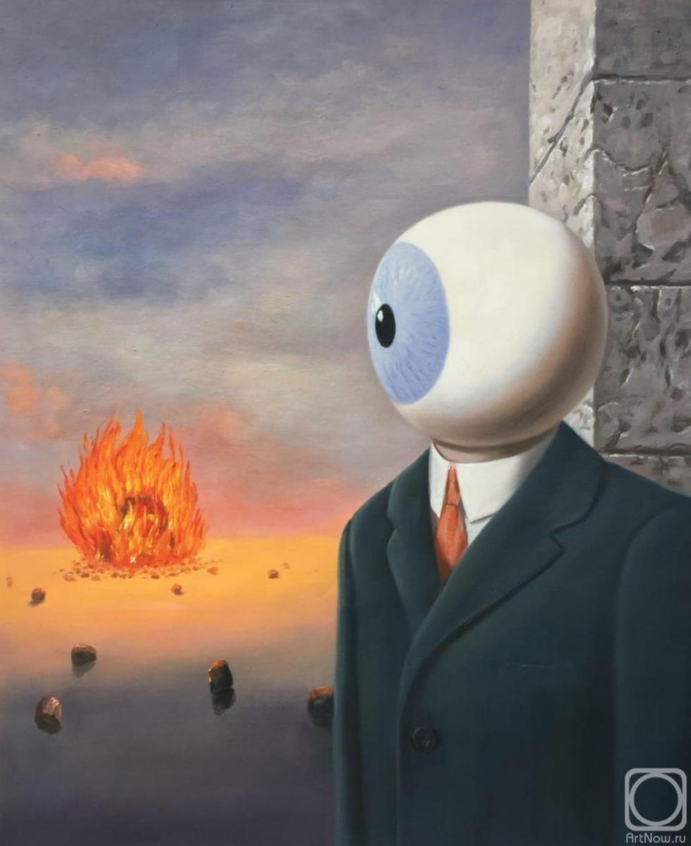 Kamskij Savelij. A copy of the picture of Rene Magritte. Mercy