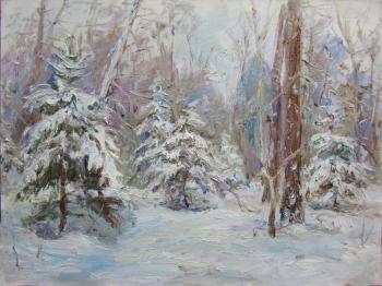 Snow-covered forest. Novikova Marina