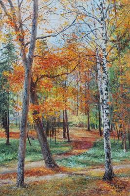 Paths in the autumn park (Landscape Is Not Expensive). Vokhmin Ivan