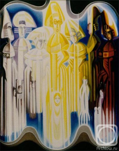 Luzina Svetlana. Rainbow of Being (left side of triptych)