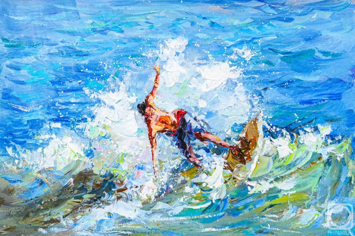 Rodries Jose. Surfing. Running on the waves
